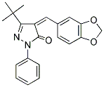 4-(BENZO[3,4-D]1,3-DIOXOLEN-5-YLMETHYLENE)-3-(TERT-BUTYL)-1-PHENYL-2-PYRAZOLIN-5-ONE Struktur