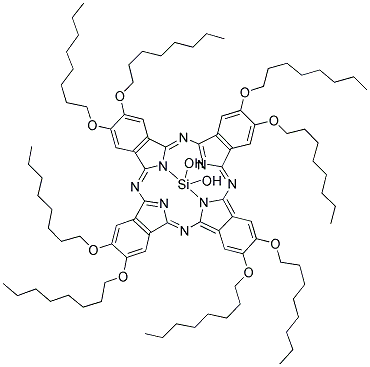 SILICON 2,3,9,10,16,17,23,24-OCTAKIS(OCTYLOXY)-29H,31H-PHTHALOCYANINE DIHYDROXIDE Struktur