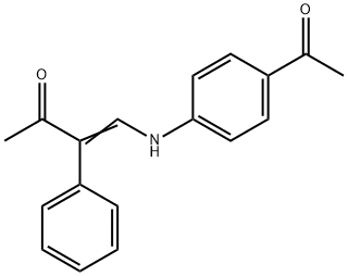 4-(4-ACETYLANILINO)-3-PHENYL-3-BUTEN-2-ONE Struktur