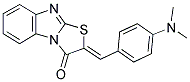 (2Z)-2-[4-(DIMETHYLAMINO)BENZYLIDENE][1,3]THIAZOLO[3,2-A]BENZIMIDAZOL-3(2H)-ONE Struktur