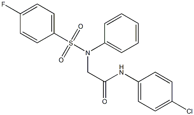 N-(4-CHLOROPHENYL)-2-([(4-FLUOROPHENYL)SULFONYL]ANILINO)ACETAMIDE Struktur