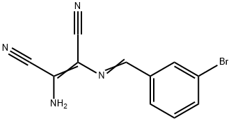 2-AMINO-1-(1-AZA-2-(3-BROMOPHENYL)VINYL)ETHENE-1,2-DICARBONITRILE Struktur