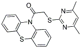 10-([(4,6-DIMETHYLPYRIMIDIN-2-YL)THIO]ACETYL)-10H-PHENOTHIAZINE Struktur