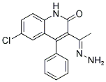 6-CHLORO-3-[(1E)-ETHANEHYDRAZONOYL]-4-PHENYLQUINOLIN-2(1H)-ONE Struktur