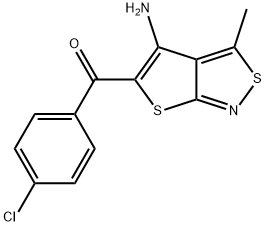 (4-AMINO-3-METHYLTHIENO[2,3-C]ISOTHIAZOL-5-YL)(4-CHLOROPHENYL)METHANONE Struktur