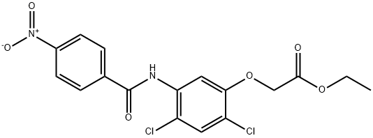 ETHYL 2-(2,4-DICHLORO-5-[(4-NITROBENZOYL)AMINO]PHENOXY)ACETATE Struktur