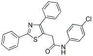 N-(4-CHLOROPHENYL)-2-(2,4-DIPHENYL-1,3-THIAZOL-5-YL)ACETAMIDE Struktur