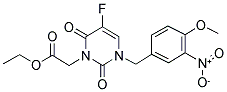 ETHYL [5-FLUORO-3-(4-METHOXY-3-NITROBENZYL)-2,6-DIOXO-3,6-DIHYDROPYRIMIDIN-1(2H)-YL]ACETATE Struktur