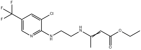 ETHYL 3-[(2-([3-CHLORO-5-(TRIFLUOROMETHYL)-2-PYRIDINYL]AMINO)ETHYL)AMINO]-2-BUTENOATE Struktur