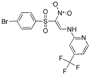 1-((4-BROMOPHENYL)SULFONYL)-1-NITRO-2-((4-(TRIFLUOROMETHYL)(2-PYRIDYL))AMINO)ETHENE Struktur