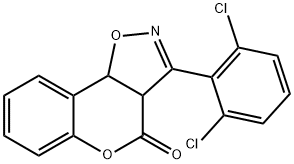 3-(2,6-DICHLOROPHENYL)-3A,9B-DIHYDRO-4H-CHROMENO[3,4-D]ISOXAZOL-4-ONE Struktur