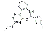 6-(5-IODO-2-FURYL)-3-(PROPYLTHIO)-6,7-DIHYDRO[1,2,4]TRIAZINO[5,6-D][3,1]BENZOXAZEPINE Struktur