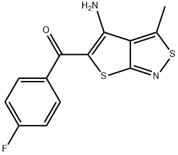 (4-AMINO-3-METHYLTHIENO[2,3-C]ISOTHIAZOL-5-YL)(4-FLUOROPHENYL)METHANONE Struktur