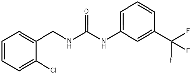 1-((2-CHLOROPHENYL)METHYL)-3-(3-(TRIFLUOROMETHYL)PHENYL)UREA Struktur