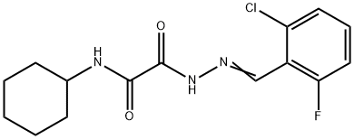 2-[2-(2-CHLORO-6-FLUOROBENZYLIDENE)HYDRAZINO]-N-CYCLOHEXYL-2-OXOACETAMIDE Struktur