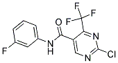 N5-(3-FLUOROPHENYL)-2-CHLORO-4-(TRIFLUOROMETHYL)PYRIMIDINE-5-CARBOXAMIDE Struktur