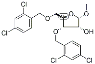 1-METHYL-3,5-BIS-(2,4-DICHLORO-BENZYL)-ALPHA-D-RIBOFURANOSIDE Struktur