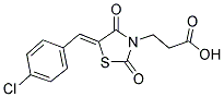 3-[5-(4-CHLORO-BENZYLIDENE)-2,4-DIOXO-THIAZOLIDIN-3-YL]-PROPIONIC ACID Struktur