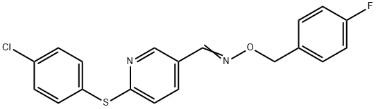 6-[(4-CHLOROPHENYL)SULFANYL]NICOTINALDEHYDE O-(4-FLUOROBENZYL)OXIME Struktur