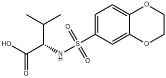 2-(2,3-DIHYDRO-BENZO[1,4]DIOXINE-6-SULFONYLAMINO)-3-METHYL-BUTYRIC ACID Struktur