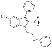 2-[5-CHLORO-3-PHENYL-2-(TRIFLUOROMETHYL)-1H-INDOL-1-YL]ETHYL PHENYL ETHER Struktur