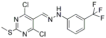 4,6-DICHLORO-2-(METHYLTHIO)PYRIMIDINE-5-CARBALDEHYDE 5-[3-(TRIFLUOROMETHYL)PHENYL]HYDRAZONE Struktur