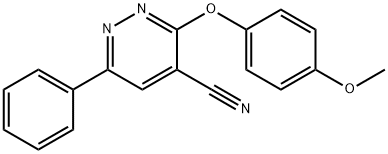 3-(4-METHOXYPHENOXY)-6-PHENYL-4-PYRIDAZINECARBONITRILE Struktur