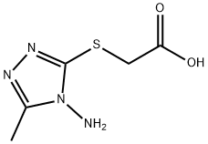 (4-AMINO-5-METHYL-4H-[1,2,4]TRIAZOL-3-YLSULFANYL)-ACETIC ACID Struktur