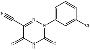 2-(3-CHLOROPHENYL)-3,5-DIOXO-2,3,4,5-TETRAHYDRO-1,2,4-TRIAZINE-6-CARBONITRILE Struktur