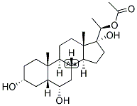 5-BETA-PREGNAN-3-ALPHA, 6-ALPHA, 17,20-BETA-TETROL 20-ACETATE Struktur