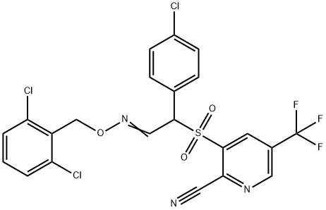 3-[(1-(4-CHLOROPHENYL)-2-([(2,6-DICHLOROBENZYL)OXY]IMINO)ETHYL)SULFONYL]-5-(TRIFLUOROMETHYL)-2-PYRIDINECARBONITRILE Struktur