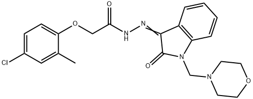 N-(AZA(1-(MORPHOLIN-4-YLMETHYL)-2-OXOINDOLIN-3-YLIDENE)METHYL)-2-(4-CHLORO-2-METHYLPHENOXY)ETHANAMIDE Struktur