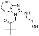 1-[2-(2-HYDROXY-ETHYLAMINO)-BENZOIMIDAZOL-1-YL]-3,3-DIMETHYL-BUTAN-2-ONE Struktur