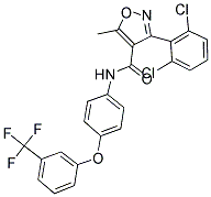 (3-(2,6-DICHLOROPHENYL)-5-METHYLISOXAZOL-4-YL)-N-(4-(3-(TRIFLUOROMETHYL)PHENOXY)PHENYL)FORMAMIDE Struktur