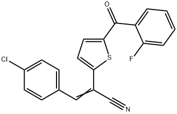 3-(4-CHLOROPHENYL)-2-[5-(2-FLUOROBENZOYL)-2-THIENYL]ACRYLONITRILE Struktur