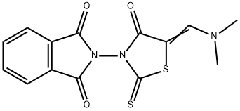 2-(5-[(DIMETHYLAMINO)METHYLENE]-4-OXO-2-THIOXO-1,3-THIAZOLAN-3-YL)-1H-ISOINDOLE-1,3(2H)-DIONE Struktur