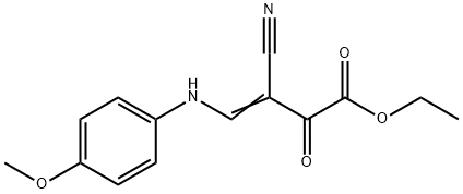 ETHYL 3-CYANO-4-(4-METHOXYANILINO)-2-OXO-3-BUTENOATE Struktur