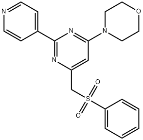 4-[6-[(PHENYLSULFONYL)METHYL]-2-(4-PYRIDINYL)-4-PYRIMIDINYL]MORPHOLINE Struktur