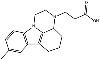 3-(8-METHYL-1,2,3A,4,5,6-HEXAHYDRO-PYRAZINO-[3,2,1-JK]CARBAZOL-3-YL)PROPIONIC ACID Struktur