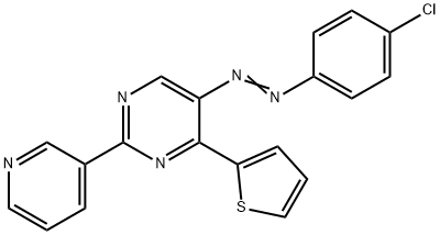 5-[2-(4-CHLOROPHENYL)DIAZENYL]-2-(3-PYRIDINYL)-4-(2-THIENYL)PYRIMIDINE Struktur