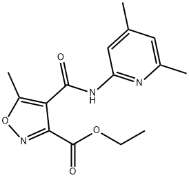 ETHYL 4-([(4,6-DIMETHYL-2-PYRIDINYL)AMINO]CARBONYL)-5-METHYL-3-ISOXAZOLECARBOXYLATE Struktur