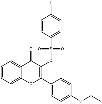 2-(4-ETHOXYPHENYL)-4-OXO-4H-CHROMEN-3-YL 4-FLUOROBENZENESULFONATE Struktur