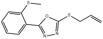 2-(ALLYLSULFANYL)-5-[2-(METHYLSULFANYL)PHENYL]-1,3,4-OXADIAZOLE Struktur