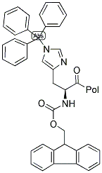 FMOC-HIS(TRT)-WANG RESIN Struktur