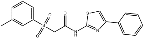 2-[(3-METHYLPHENYL)SULFONYL]-N-(4-PHENYL-1,3-THIAZOL-2-YL)ACETAMIDE Struktur