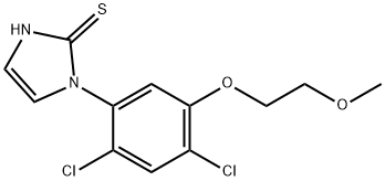 1-[2,4-DICHLORO-5-(2-METHOXYETHOXY)PHENYL]-1H-IMIDAZOL-2-YLHYDROSULFIDE Struktur