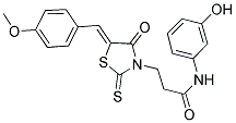 N-(3-HYDROXYPHENYL)-3-[(5Z)-5-(4-METHOXYBENZYLIDENE)-4-OXO-2-THIOXO-1,3-THIAZOLIDIN-3-YL]PROPANAMIDE Struktur