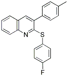 2-[(4-FLUOROPHENYL)SULFANYL]-3-(4-METHYLPHENYL)QUINOLINE Struktur