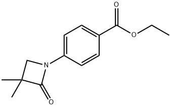 ETHYL 4-(3,3-DIMETHYL-2-OXO-1-AZETANYL)BENZENECARBOXYLATE Struktur