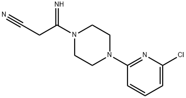 3-[4-(6-CHLORO-2-PYRIDINYL)PIPERAZINO]-3-IMINOPROPANENITRILE Struktur